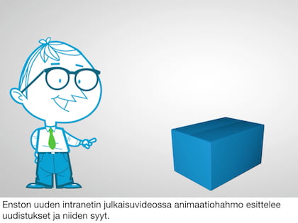 Ensto animaatiohahmo oneminstory intranet julkaisuvideo_002